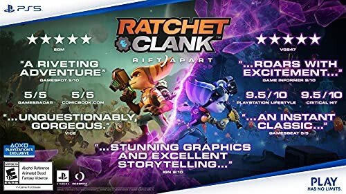 Ratchet & Clank: Rift Apart PS5 game cover with reviews and ratings.